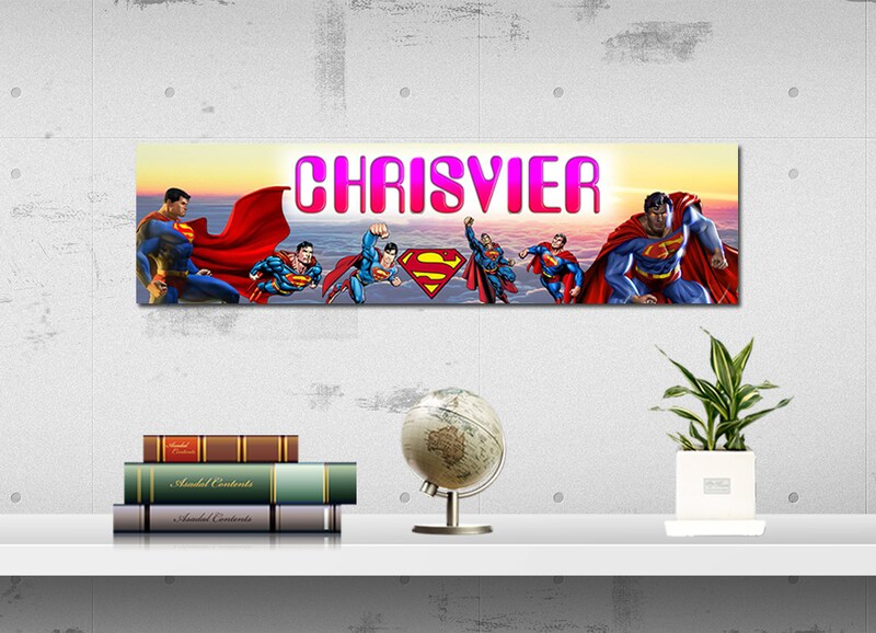 Superman - Personalized Poster with Your Name, Birthday Banner, Custom Wall Décor, Wall Art